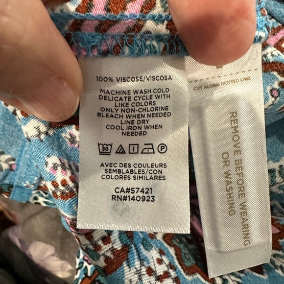 LOFT Bouquet Blue and Pink Floral Mock Neck Midi Dress. NWT - Picture 13 of 13